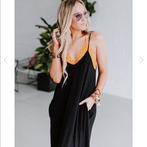 Three bird nest pocket boho maxi dress